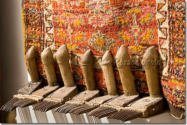 Peignes à tisser - Weaving tools - Musée kurde du tapis et du textile - Kurdish textile museum - Erbil - Arbil - Hewler - Hawler