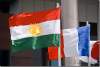 Drapeaux kurde et français - Flags of Kurdistan and France - Erbil - Arbil -  Irbil - Hewler - Hawler