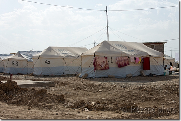 Tente du camp de réfugiés de Khanki - Tents of the refugees Khanki camp - Khanik - Khanke