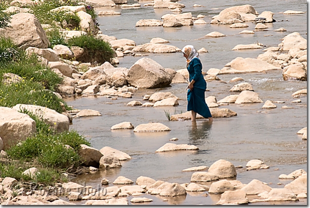Femme dans la rivière - Woman in river - Région de Salahaddin - Salah ad Din - Saladin