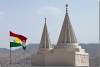Temple de Lalesh et drapeau kurde - Lalesh Temple and Kurdish flag - Duhok - Dohuk - Dahuk