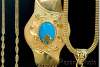 Pendentif turquoise et or - Necklace turquoise and gold - Suleymaniye - Suleymaniya - Suleymaniyeh - Suleymaniyah - Kurdistan